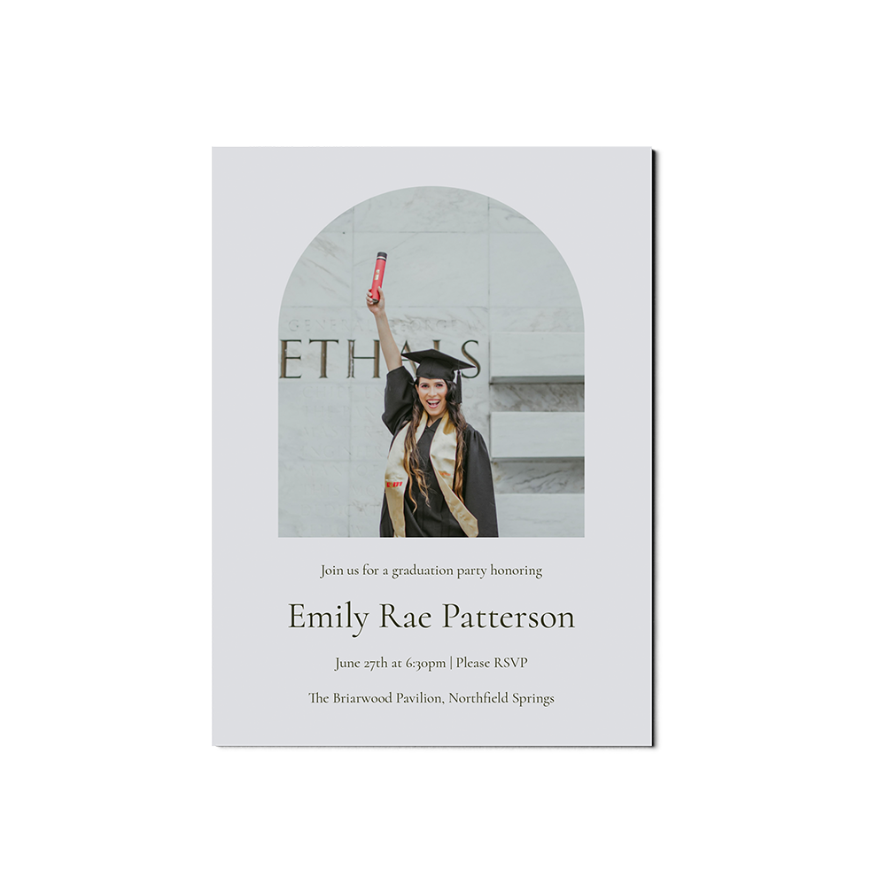 Classic Arch Graduation Announcement Portrait