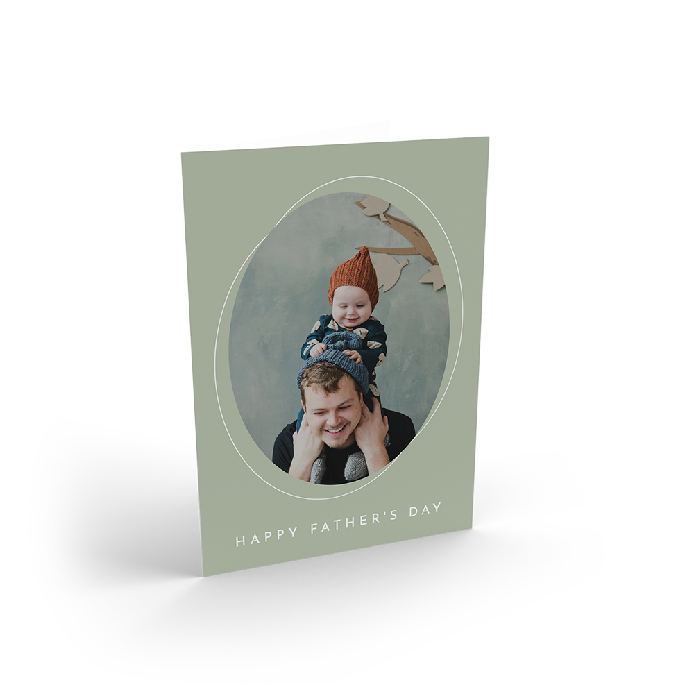 Mint Oval Fathers Day Portrait