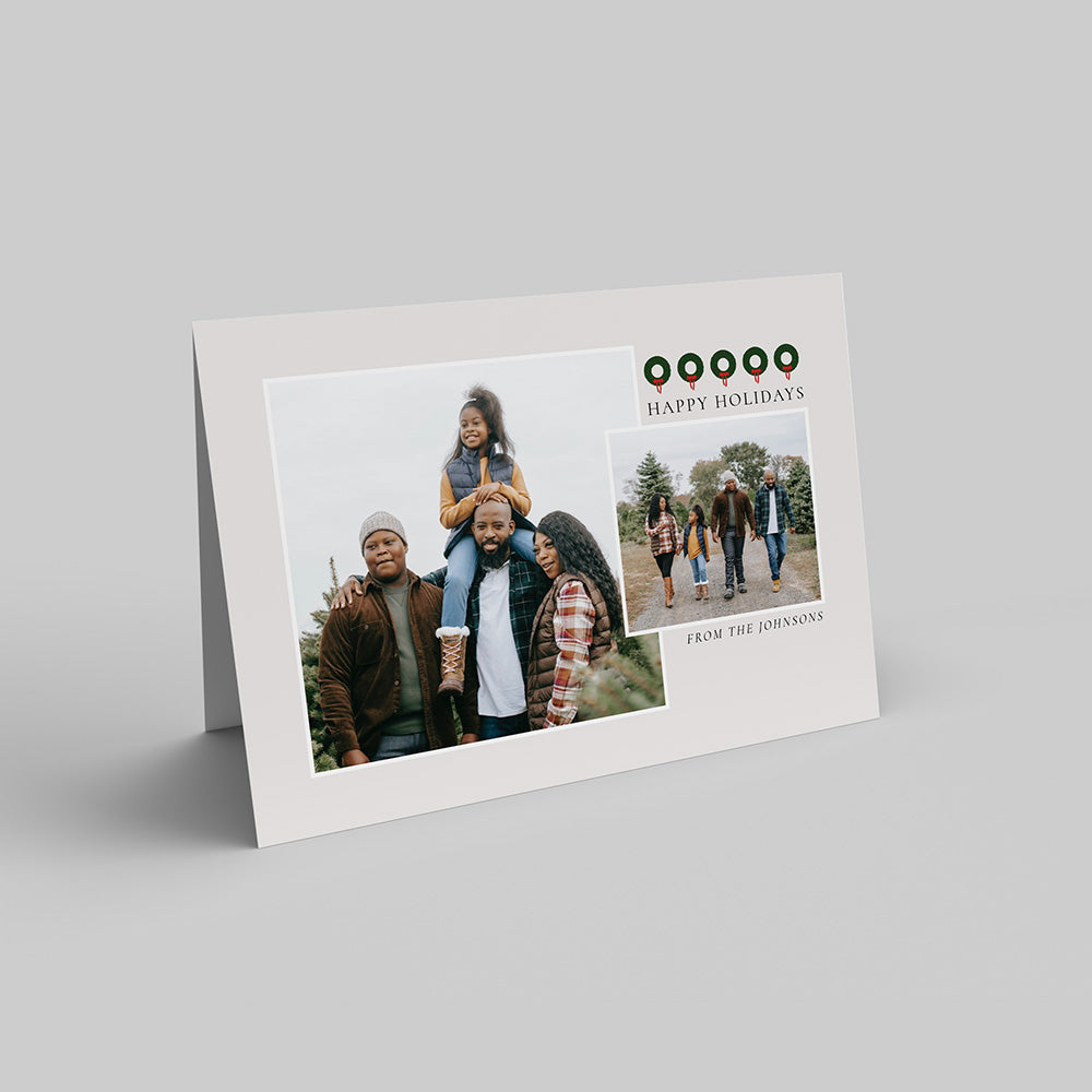 Beige 2 Photo Happy Holidays Landscape