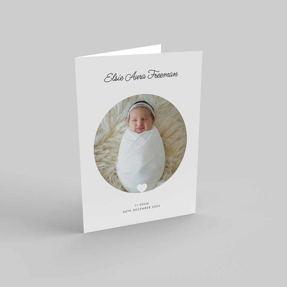 Circle Baby Announcement Portrait