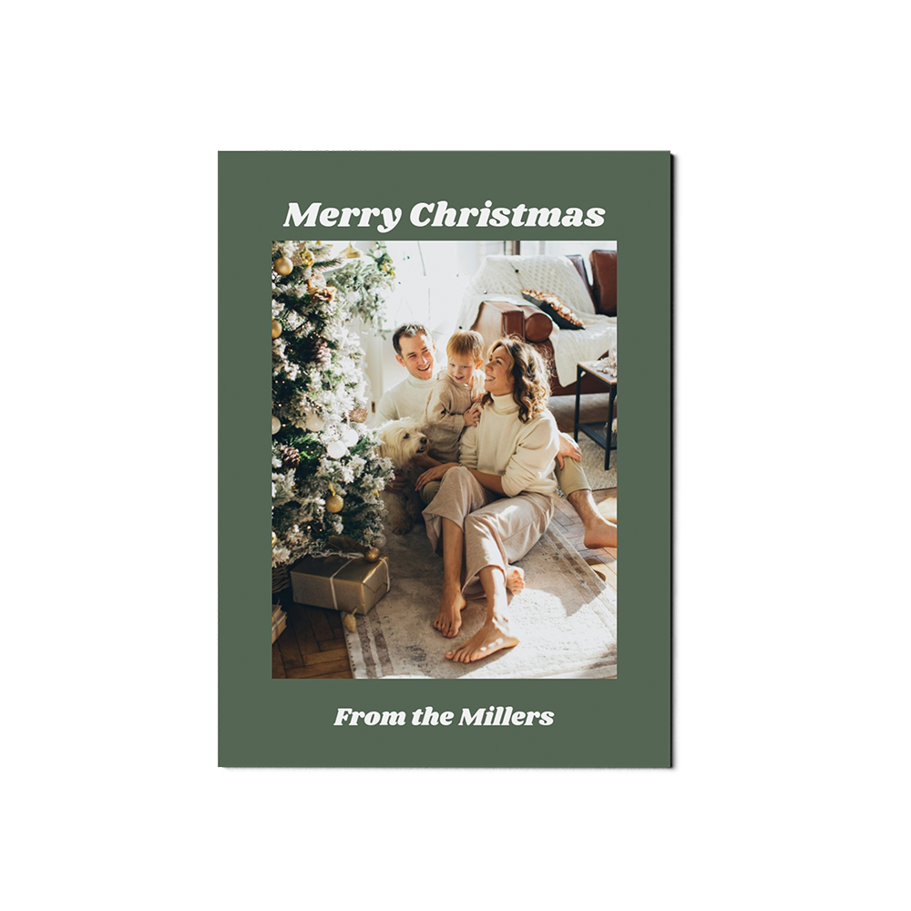 Green Simple Christmas Portrait