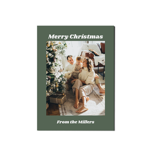 Green Simple Christmas Portrait