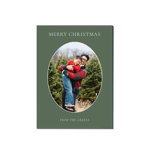 Green Oval Christmas Portrait