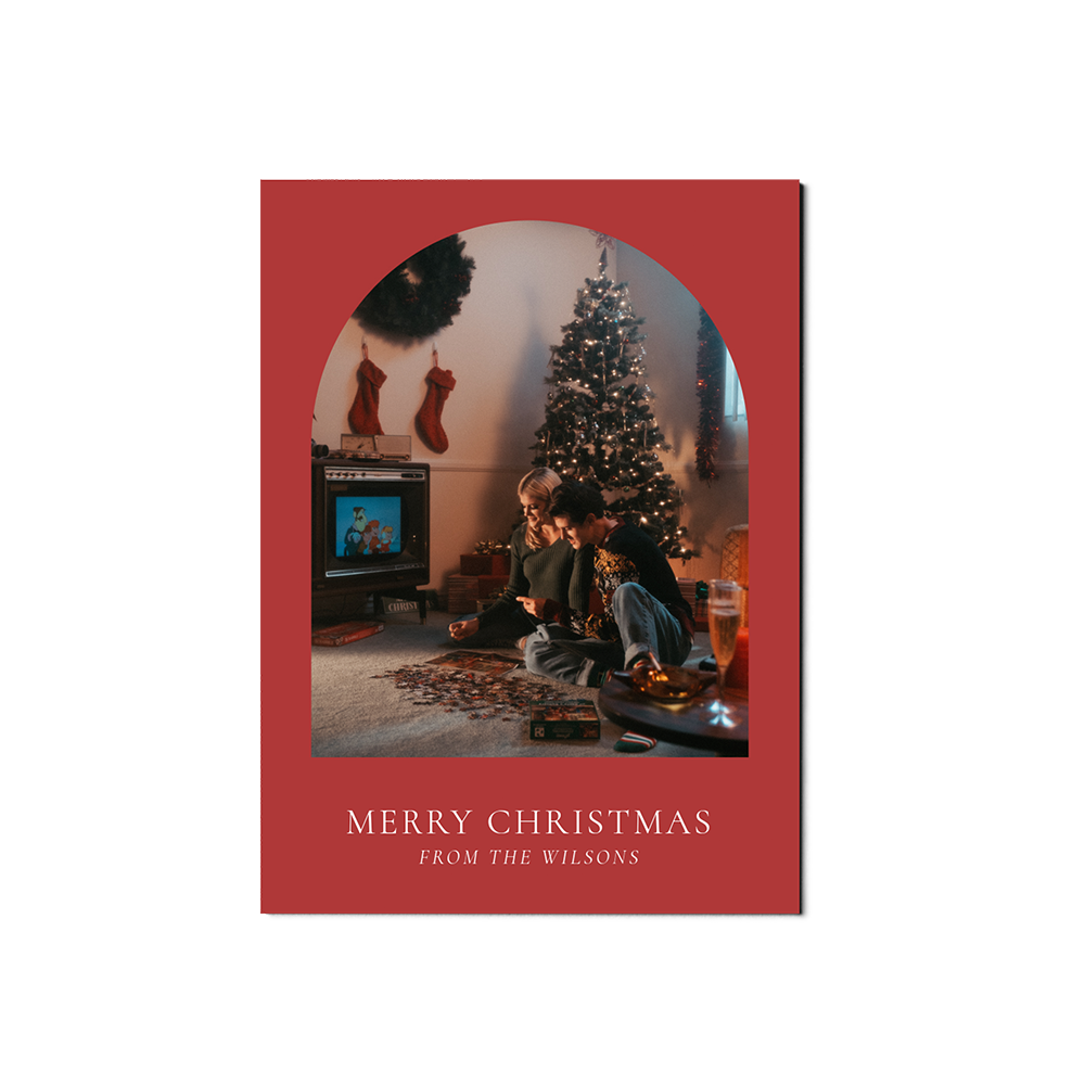 Red Arch Christmas Portrait