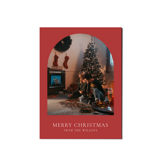 Red Arch Christmas Portrait