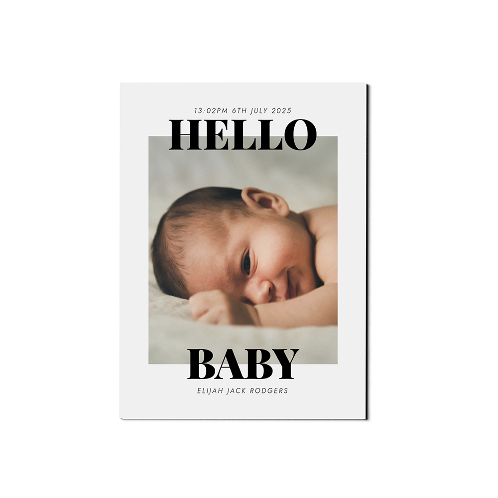 Modern Baby Announcement Portrait