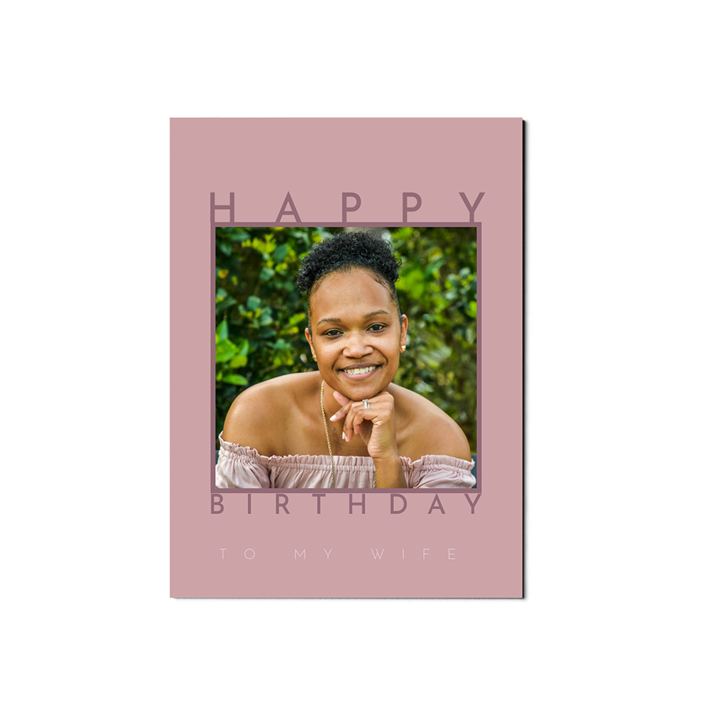 Modern Blush Birthday Portrait