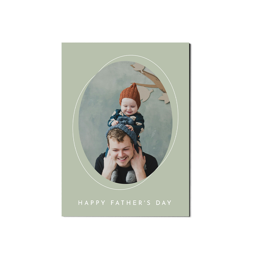 Mint Oval Fathers Day Portrait