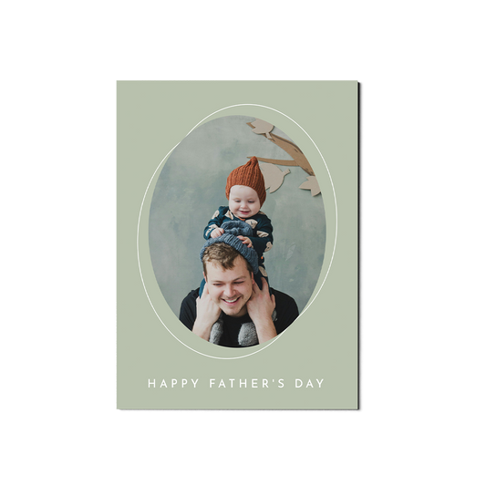 Mint Oval Fathers Day Portrait