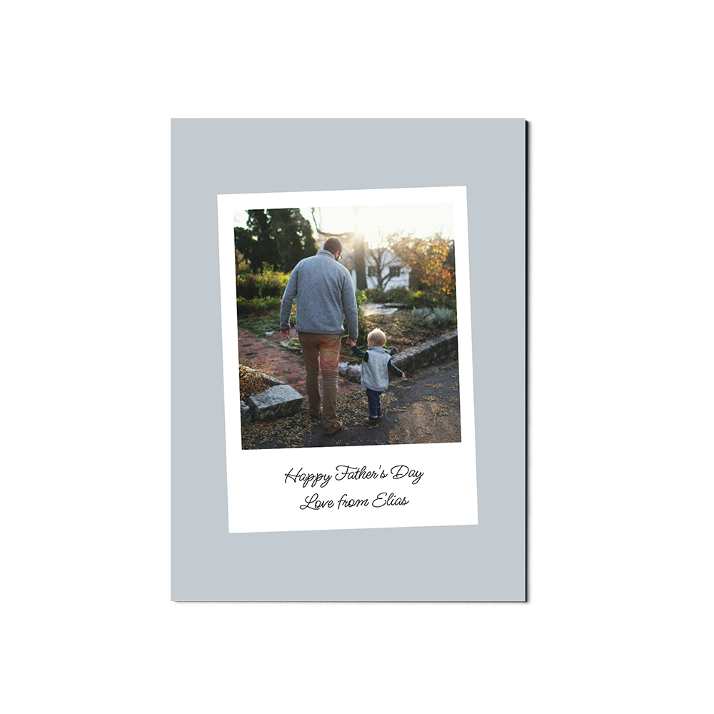 Blue Retro Fathers Day Portrait