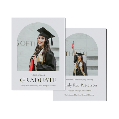 Classic Arch Graduation Announcement Portrait