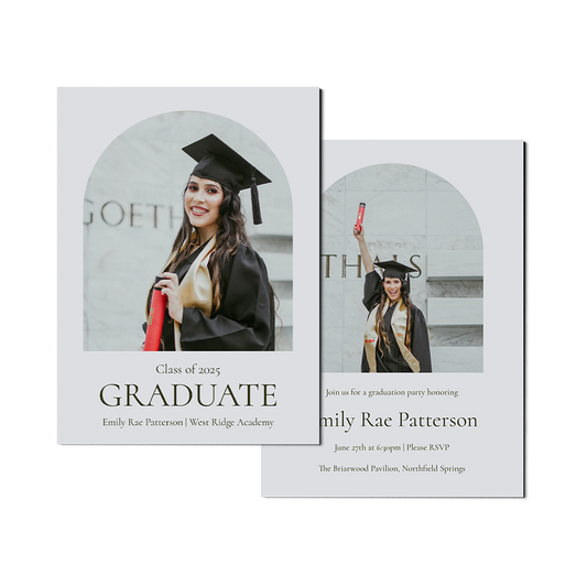 Classic Arch Graduation Announcement Portrait