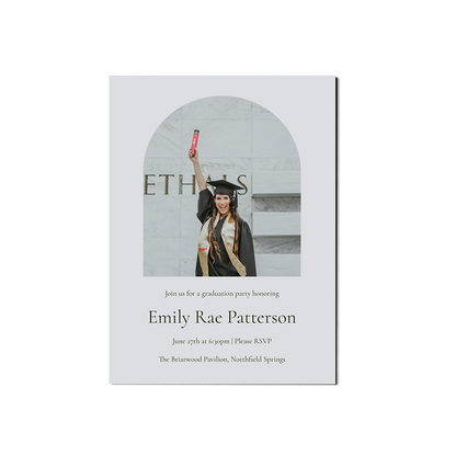 Classic Arch Graduation Announcement Portrait