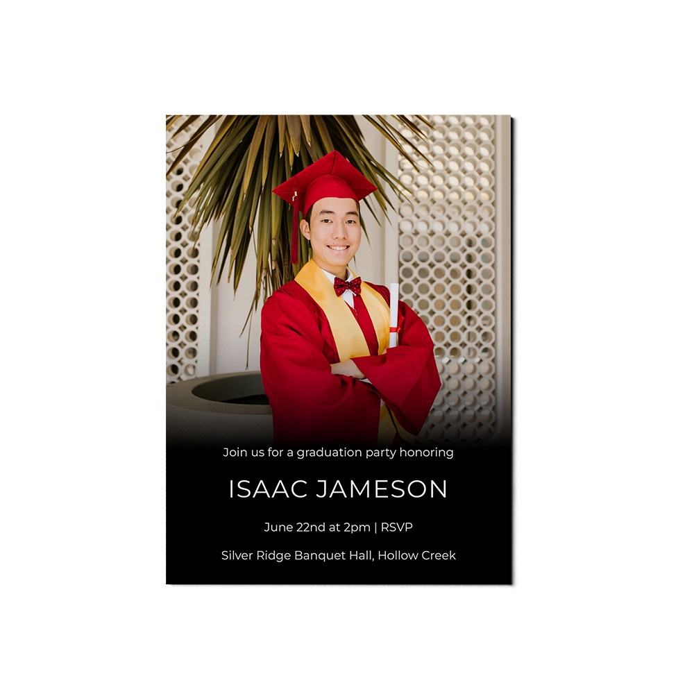 Classic Fade Graduation announcement Portrait