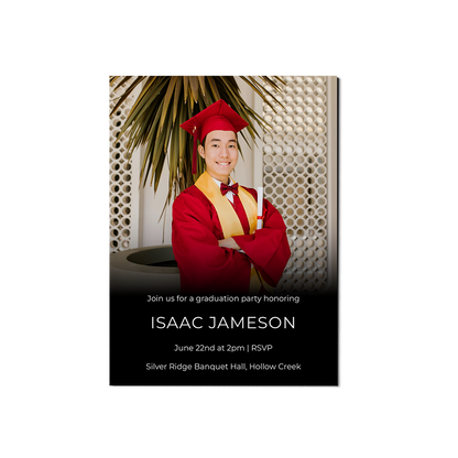 Classic Fade Graduation announcement Portrait