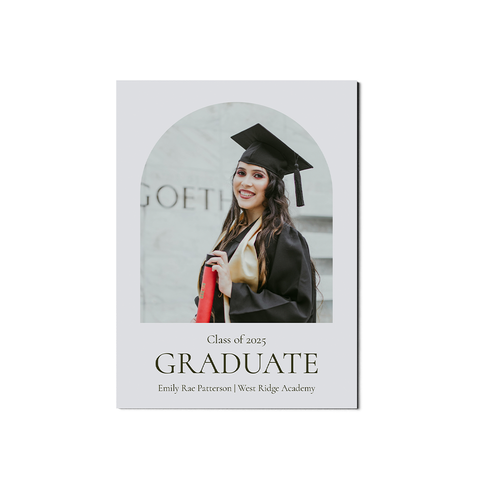 Classic Arch Graduation Announcement Portrait