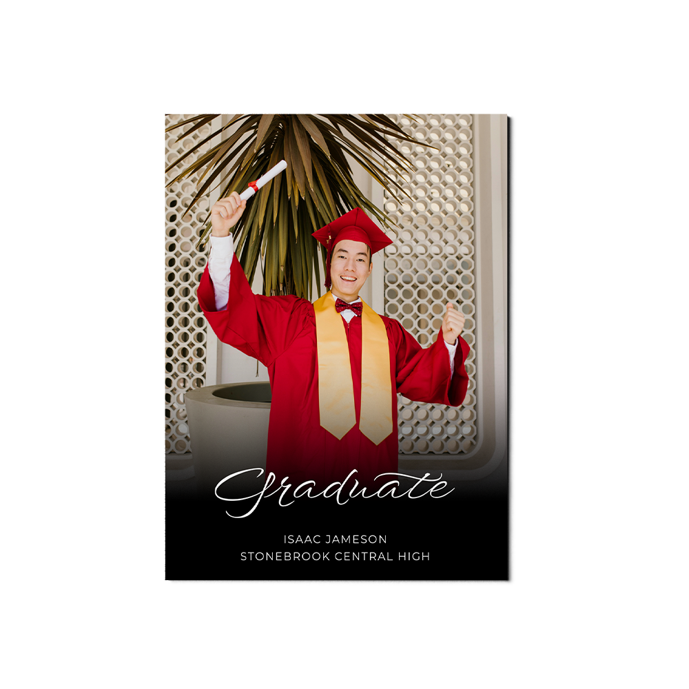 Classic Fade Graduation announcement Portrait
