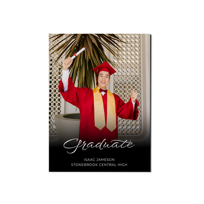 Classic Fade Graduation announcement Portrait