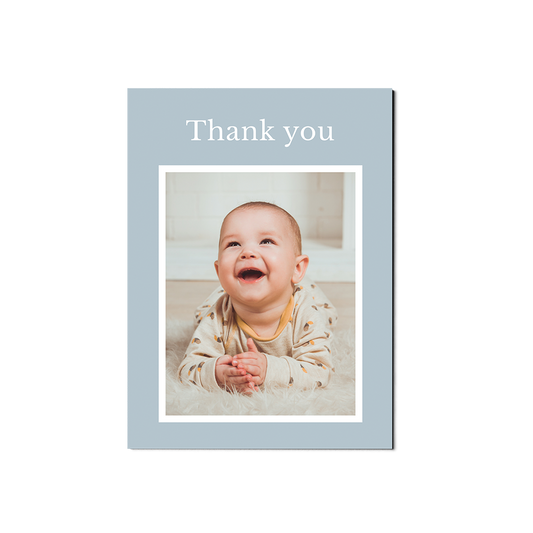 Soft Blue Thank You Portrait