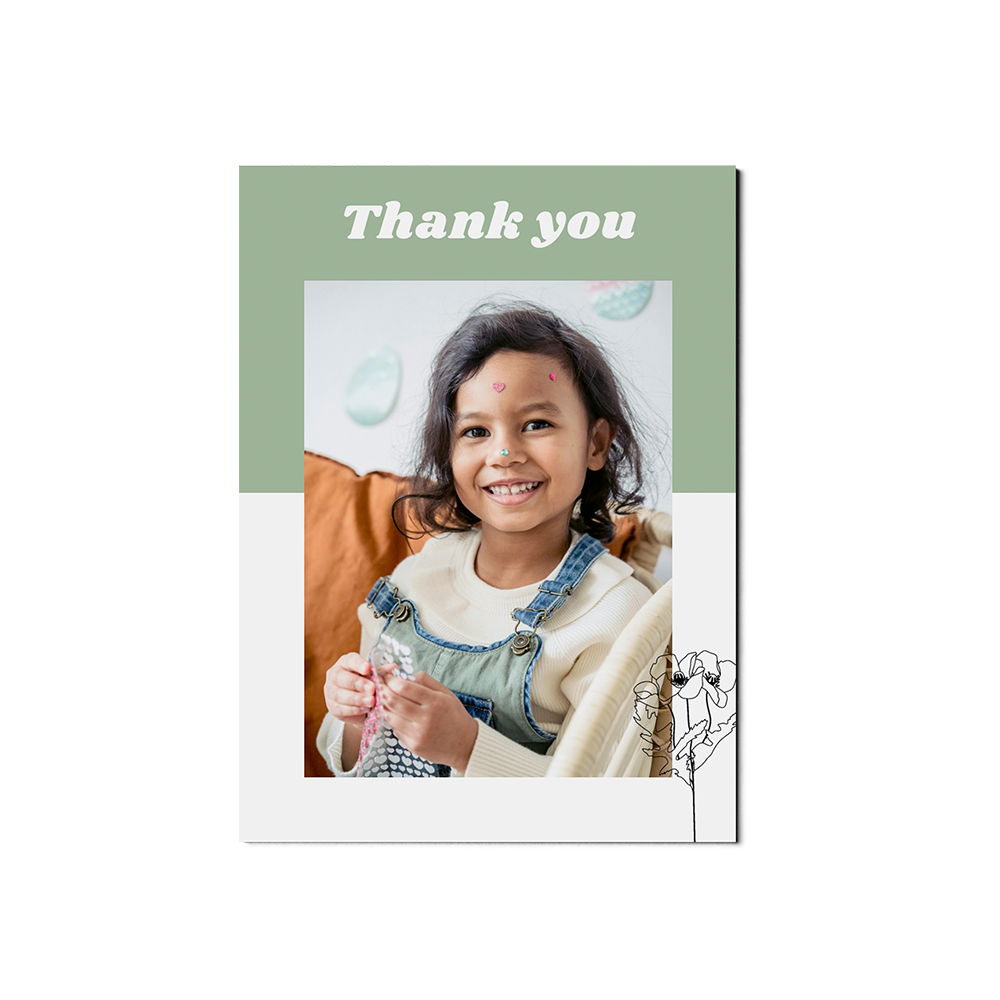 Mint Green Thank You Portrait
