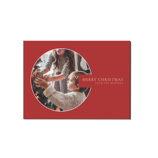 Red Circle Christmas Landscape