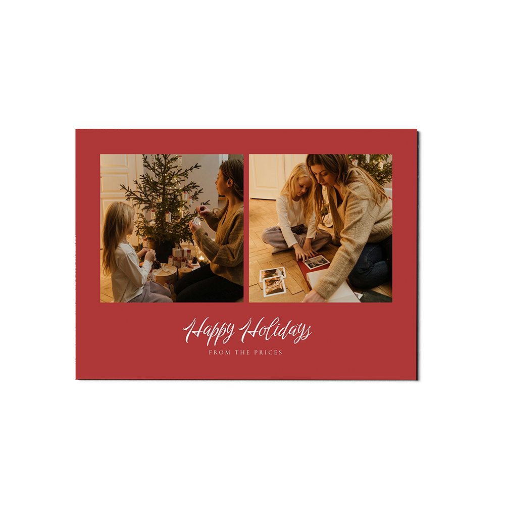 Red Double Happy Holidays Landscape