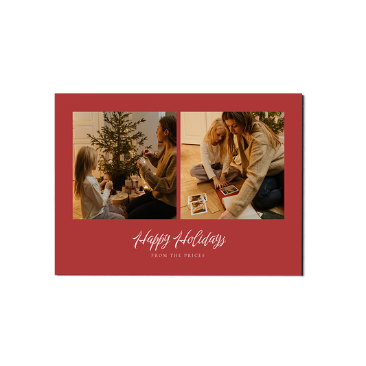 Red Double Happy Holidays Landscape