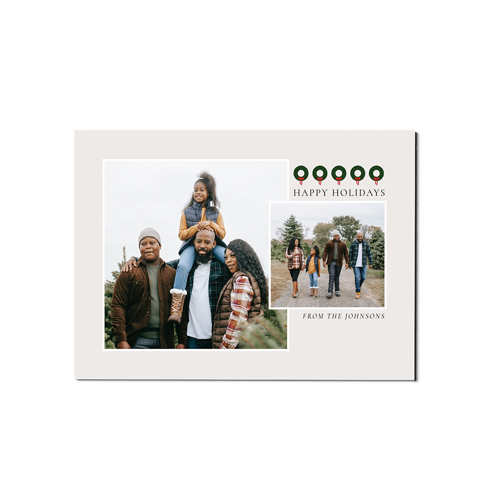 Beige 2 Photo Happy Holidays Landscape