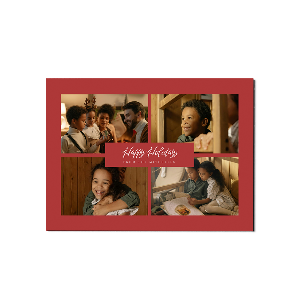 Red 4 Photo Happy Holidays Landscape