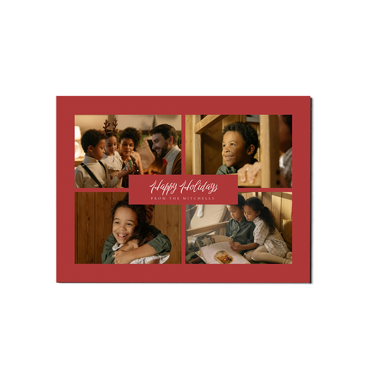 Red 4 Photo Happy Holidays Landscape