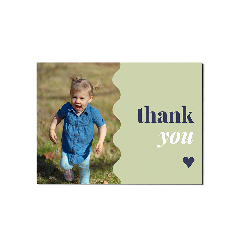 Green Wavy Thank You Landscape