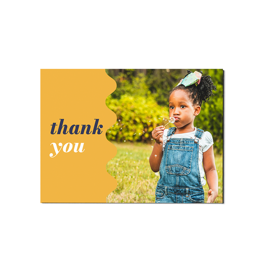 Yellow Wavy Thank You Landscape