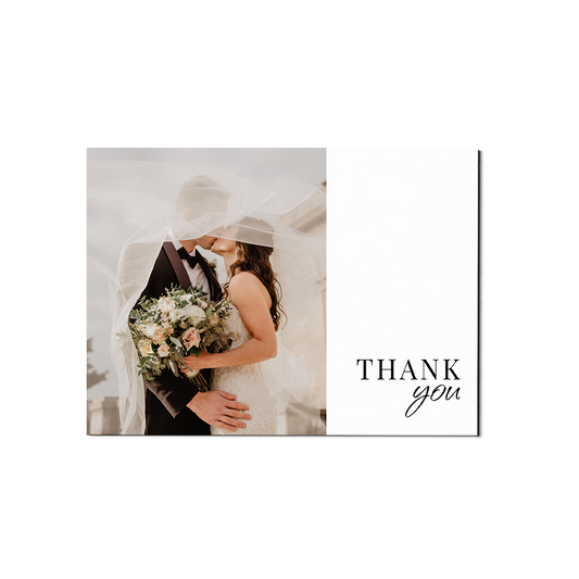 White Minimalist Thank You Landscape