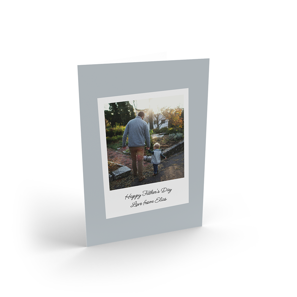 Blue Retro Fathers Day Portrait