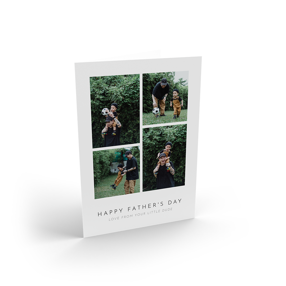 Classic 4 Photo Fathers Day Portrait