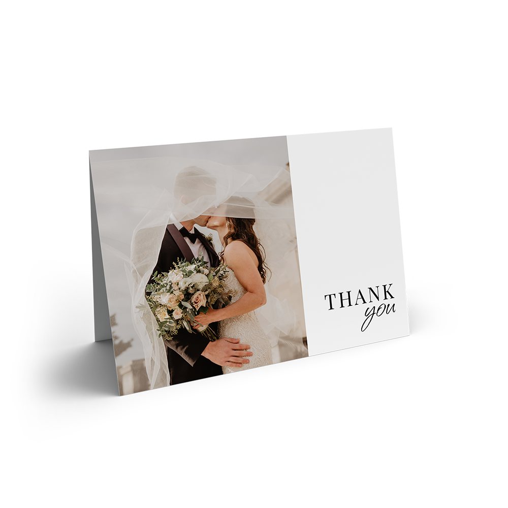 White Minimalist Thank You Landscape