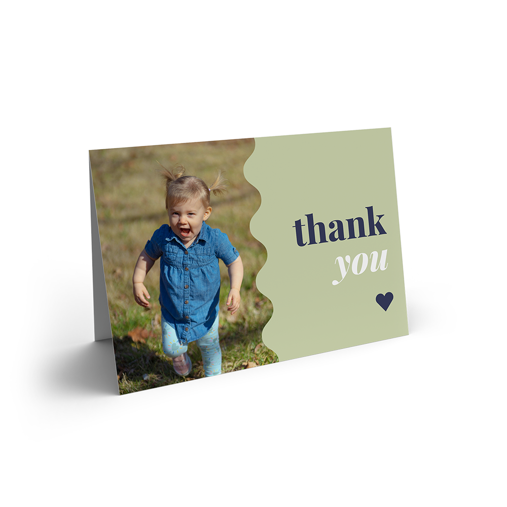 Green Wavy Thank You Landscape