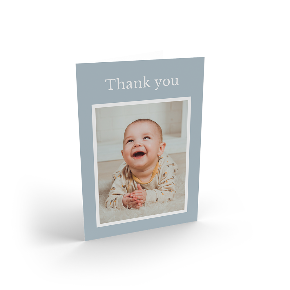 Soft Blue Thank You Portrait