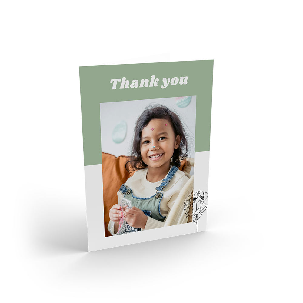 Mint Green Thank You Portrait