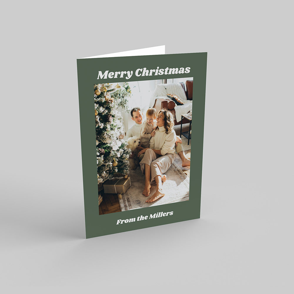 Green Simple Christmas Portrait